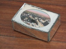 Antique 40s/50s Royat and Clermond Ferrand Mirror Glass Jewelry Box