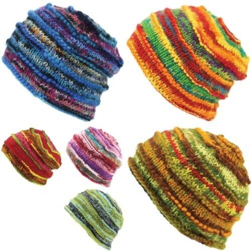 Laine bonnet tricot main - bonnet,
