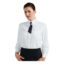 Chemise Serveuse Femme Blanche En Mélange De Coton - Isacco - Hôtesse Réception