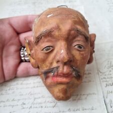 Masque Théâtre Nô Ancien Miniature Japon XIXè Terre Cuite