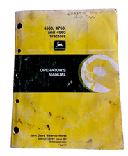 John Deere 4560 4760 4960 Tractors OMAR112280 Operators Manual Book