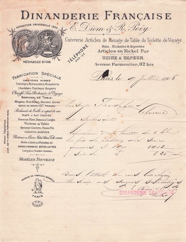 Paris dinanderie diem poey - 75,