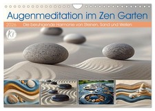 Méditation sur les yeux dans le jardin zen (Calendrier mural 2026 DIN A4 horizon