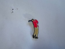 PIN'S LAPEL PIN ORIGINAL SPORT GOLF GOLFER JACKET NEON PINK Signed KEPPER