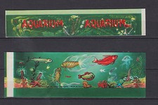  Etiquette boîte ronde  allumettes Italie Poisson Aquarium 