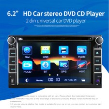 6.2" 2Din Bluetooth GPS USB/TF/AUX Car Audio Video AM/FM Radio CD DVD MP5 Player