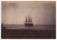 Sailboat in a Bay, Vintage Print, ca.1870 Vintage Print Epoch Print