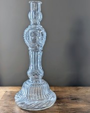 Legras Molded Glass Chandelier with Embossed Faces, Antique Carafe or...