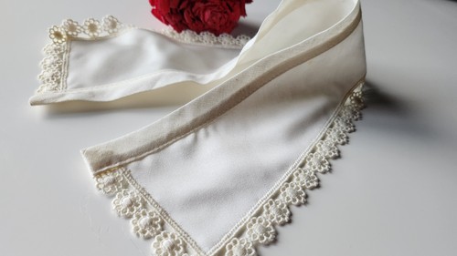 Ancien col dentelle guipure - col,