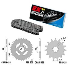 SUZUKI TS-ER 80 1981-1982 chaîne pignon couronne set 428 PBR EK1707