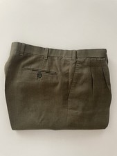 Sartoria Ripense bespoke pants 100% linen green
