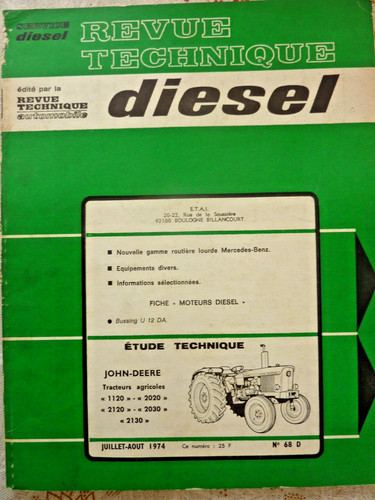 Revue technique tracteur john - revue,