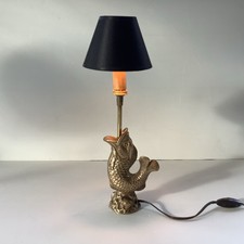 Lampe Bronze Vintage Poisson