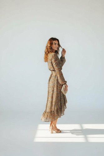 Robe longue femme beige fluide - femme,