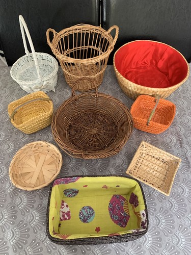 Lot panier osier - panier,