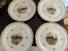 4 Fish Pattern Porcelain Plates 