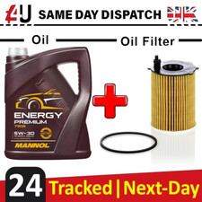 CAR SERVICE ENGINE OIL 5L 5W-30 FILTER FOR PEUGEOT 107 208 308 408 508 PARTNER