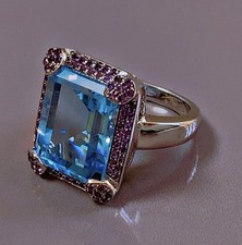 Splendide bague argent topaze