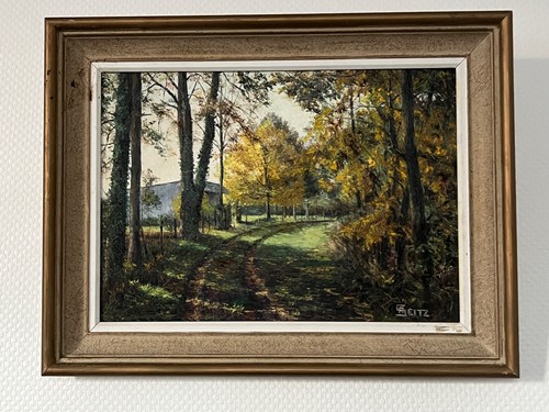 Tableau paysage peinture huile - tableau,
