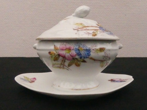 Ancien moutardier porcelaine - moutardier,