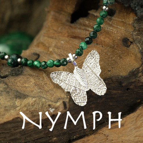 Collier malachite papillon - malachite,