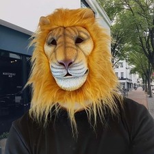 Masque de tête de lion en