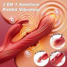 Rabbit Vibromasseur Stimulateur Féminin triple stimulation avec écran LED NEUF