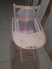 Chaise haute bébé on bois 