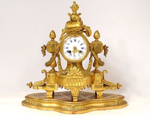 Pendule bronze doré