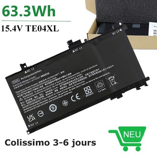 3wh batterie te04xl - 15.4v, 63.3wh