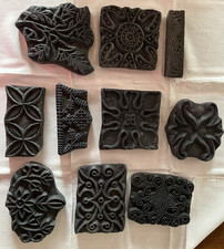 10 VINTAGE WOOD BLOCK PRINT STAMP INDIA WOODEN STAMP FOR TEXTILE INDIAN FABRIC
