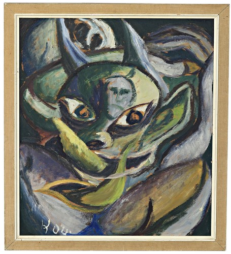Portrait cubiste huile sur - portrait,