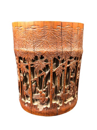 Ancien pot pinceaux en - à,