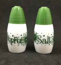 Gemco Salt & Pepper Shakers  Daisy Milk Glass Westinghouse
