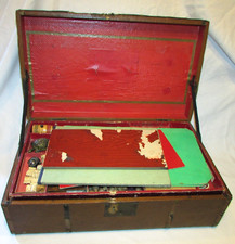 ANTIQUE GAME SET 19th century Napoleon III antique wood games box