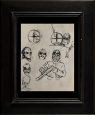 André DUFFOUR (1926-2016) BELLE SCENE MILITAIRE PILOTE DE CHASSE 1939/1945 (342)