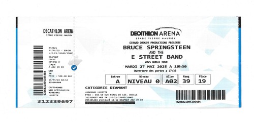 Rare ticket billet concert - rare,