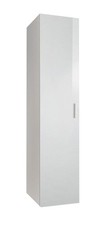 Armoire Malta Armoire Multifonction 30x54x185cm Blanc Brillant 1 Porte