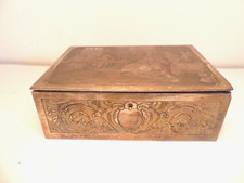 Boite à Cigares en Métal Argenté / 19th France / Coffre Coffret