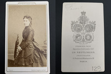 Reutlinger, Paris, Marie Favard, Vintage Actress Business Card, CDV. Pierret