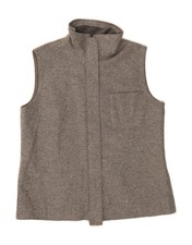 BENETTON Womens Gilet UK 16 Large Grey DA07