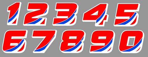 Sticker numero course racing - sticker,