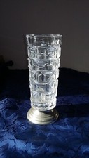 LARGE ANTIQUE GLASS VASE MOLD TIN FOOT MODEL WINDSOR VINTAGE DECORATION