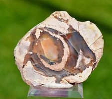 Calcedoine var agate & Quartz "Lithophyse"  35 gr - Massif de l'Esterel, France