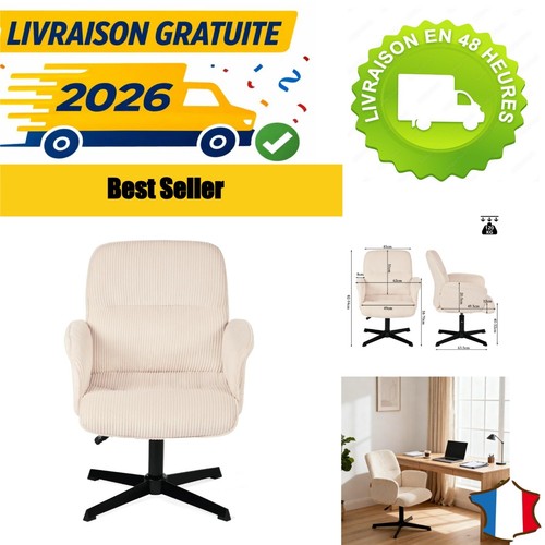 Fauteuil bureau beige - bureau,
