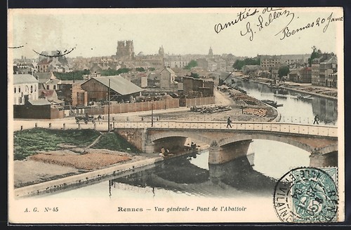 Cpa rennes vue - cpa, rennes,