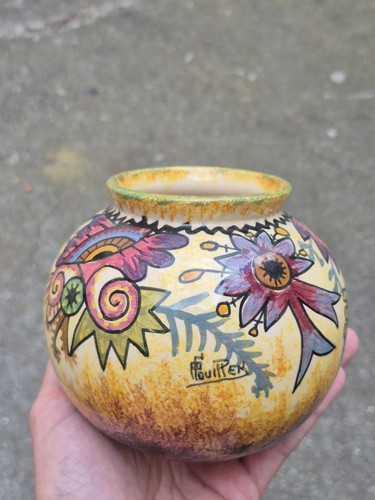 Vase boule céramique quimper - vase,
