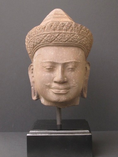 Grande tête bouddha - tête, en