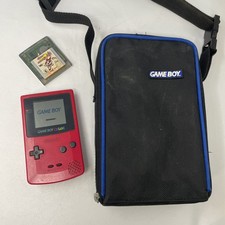 Nintendo Game Boy Color Lot Handheld Console - Berry w/ Case  & Game Tested