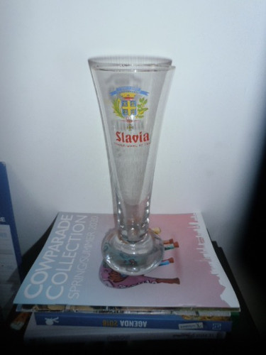 Verre slavia pied - slavia, boule